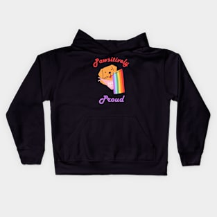 Pawsitively Proud, LGBTQ Flag Kids Hoodie
